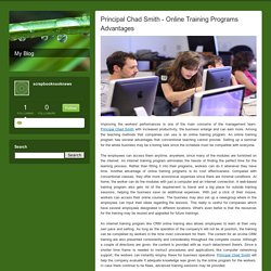Principal Chad Smith - Online Training Programs Advantages - My Blog