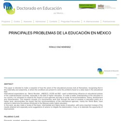 Principales problemas de la educación en México