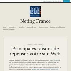 Principales raisons de repenser votre site Web. – Neting France