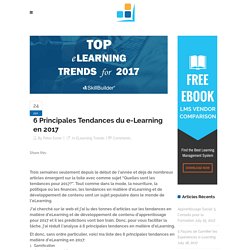 6 Principales Tendances du e-Learning en 2017 