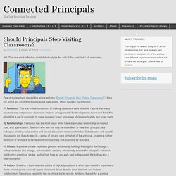 Should Principals Stop Visiting Classrooms?