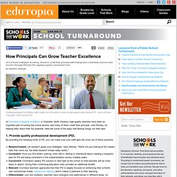 How Principals Can Grow Teacher Excellence