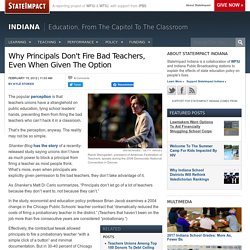 Why Principals Don't Fire Bad Teachers, Even When Given The Option