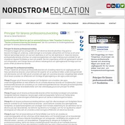 Principer för lärares professionsutveckling @ Nordström Education