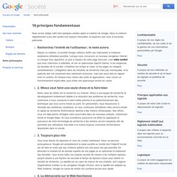 Dix repères clés – Société – Google
