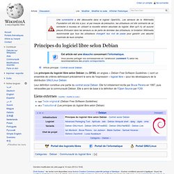 Principes du logiciel libre selon Debian
