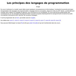 Les principes des langages de programmation