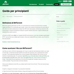 Guida BitTorrent per principianti - Video e guide - Aiuto - µTorrent - un piccolissimo client di BitTorrent