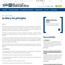 Banca Etica - La idea y los principios
