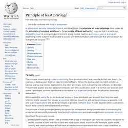 Principle of least privilege