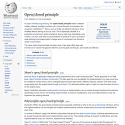 Open/closed principle