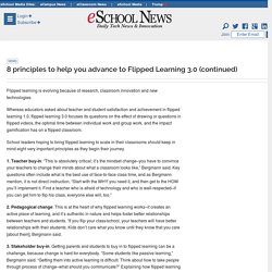 8 principles to help you advance to Flipped Learning 3.0