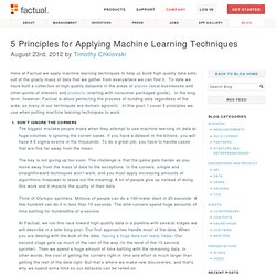 5 Principles for Applying Machine Learning Techniques - Factual Blog