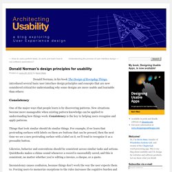 Donald Norman’s design principles for usability