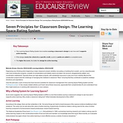 Seven Principles for Classroom Design: The Learning Space Rating System