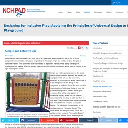 Designing for Inclusive Play: Applying the Principles of Universal Design to the Playground : NCHPAD - Building Healthy Inclusive Communities