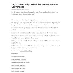 Top 10 Web Design Principles To Increase Your Conversions