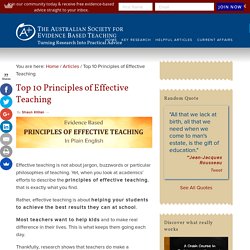 Principles of Effective Teaching