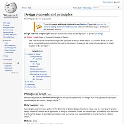 Design elements and principles