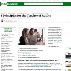 Teacher - 5 Principles for the Teacher of Adults