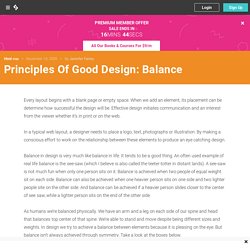 Principles Of Good Design: Balance