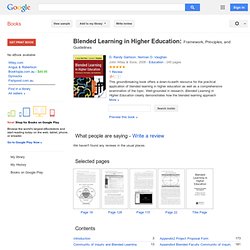 Blended Learning in Higher Education: Framework, Principles, and Guidelines - D. Randy Garrison, Norman D. Vaughan
