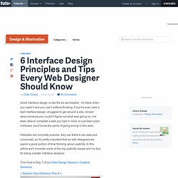 6 Interface Design Principles and Tips Every Web Designer Should Know