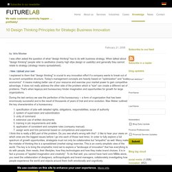 10 Design Thinking Principles for Strategic Business Innovation
