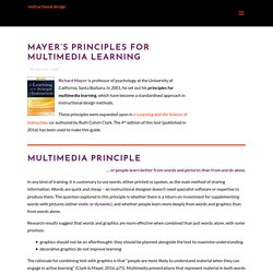 Mayer’s principles for multimedia learning