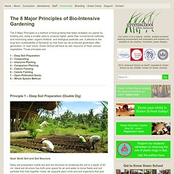 The 8 Major Principles of Bio-Intensive Gardening
