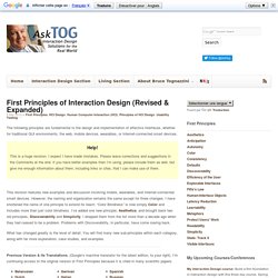 First Principles of Interaction Design