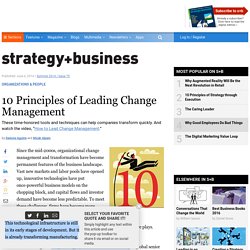 10 Principles of Leading Change Management