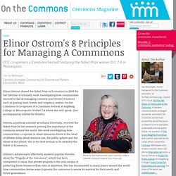 Elinor Ostrom's 8 Principles for Managing A Commmons