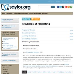 BUS203: Principles of Marketing