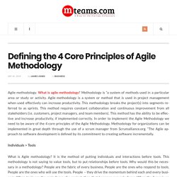 Defining the 4 Core Principles of Agile Methodology
