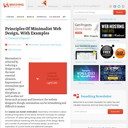Principles Of Minimalist Web Design, With Examples - Smashing Magazine