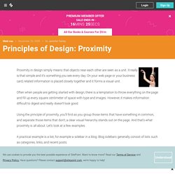 Principles of Design: Proximity