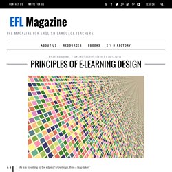 Principles of e-Learning Design