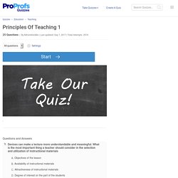 Principles Of Teaching 1