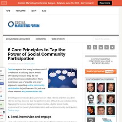 6 Core Principles to Tap the Power of Social Community Participation