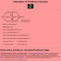 Principles of Predicate Calculus