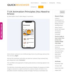 7 UX Animation Principles (You Need to Know) - QuickReviewer
