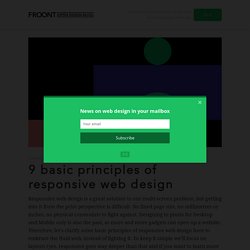 9 basic principles of responsive web design