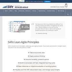 SAFe Lean-Agile Principles - Scaled Agile Framework
