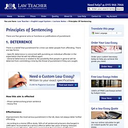 Principles of Sentencing