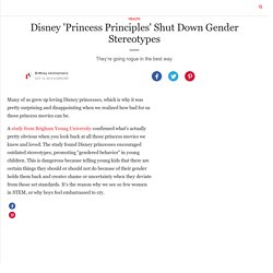 Disney 'Princess Principles' Shut Down Gender Stereotypes