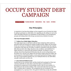 » Our Principles OCCUPY STUDENT DEBT CAMPAIGN