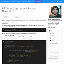 DRY Principles (Decorators)