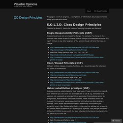 OO Design Principles « Valuable Opinions