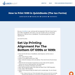 How to Print 1099 in QuickBooks (The Tax Forms)
